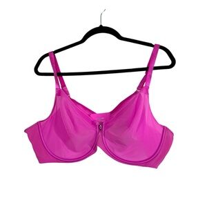 Curvy Couture Bra 46C Sheer Underwire Full Coverage